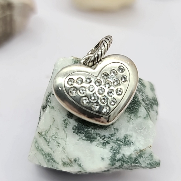 Brighton "AMORE HEART" Swarovski Pave Crystal Heart Charm β€οΈ Retired! - Picture 2 of 10